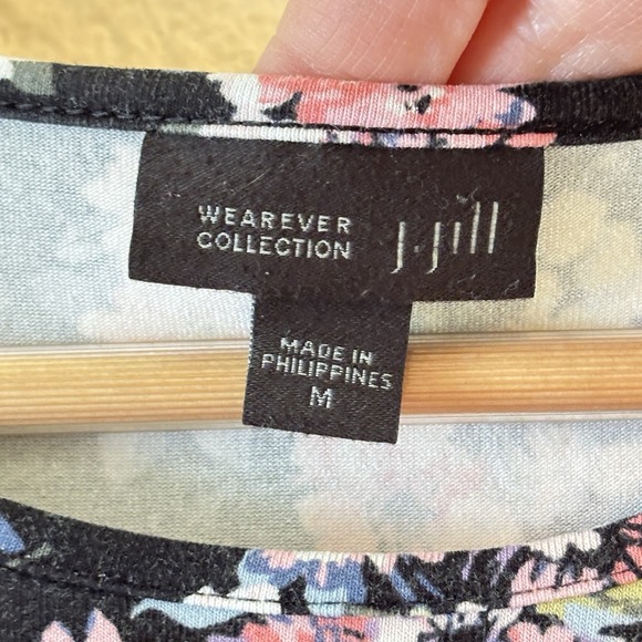 J. Jill Wearever Collection Womens‎ Floral Boho Dress Size M Midi Beach Resort - Picture 2 of 9